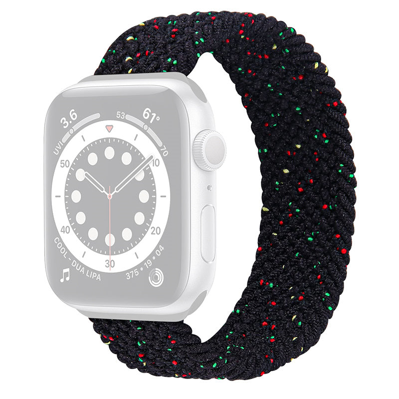 For Apple Watch Series 9 8 7 41mm 6 5 4 SE SE (2022) SE (2023) 40mm 3 2 1 38mm Watch Band Nylon Elastic Braided Replacement Strap Size: XL For Apple Watch Series 9 8 7 41mm 6 5 4 SE SE (2022) SE (2023) 40mm 3 2 1 38mm Watch Band Nylon Elastic Braided Replacement Strap Size: XL